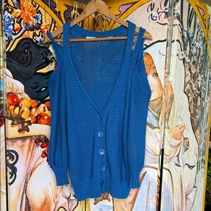 Pippa Lynn Vibrant Blue Knit Cardigan